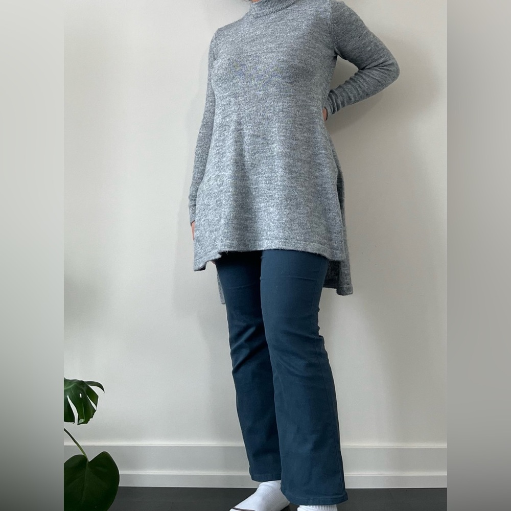 Mock-Neck Long Shirt